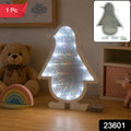 3d Led Penguin Decorative Infinity Mirror Light For Room And Wall Decor (1 Pc)