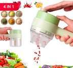 4 In 1 Electric Handheld Cooking Hammer Vegetable Cutter Set Electric Food Chopper Multifunction Vegetable Fruit Slicer
