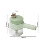 4 In 1 Electric Handheld Cooking Hammer Vegetable Cutter Set Electric Food Chopper Multifunction Vegetable Fruit Slicer