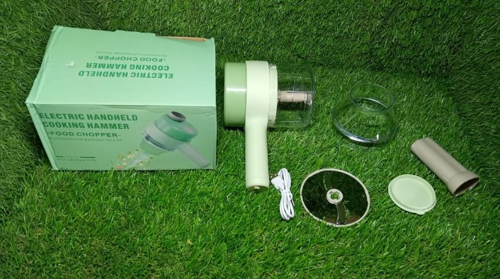 4 In 1 Electric Handheld Cooking Hammer Vegetable Cutter Set Electric Food Chopper Multifunction Vegetable Fruit Slicer
